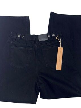 NWT ADAPTHER Black Women's Straight Jeans size 27